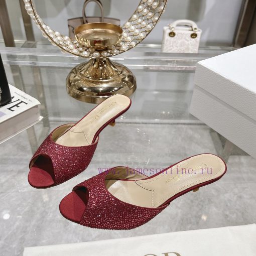 Top tierDior 2024 Spring/Summer New Fish Mouth Slippers Round Headed Mary Jane Heels Top in ezuyf8om - Image 4