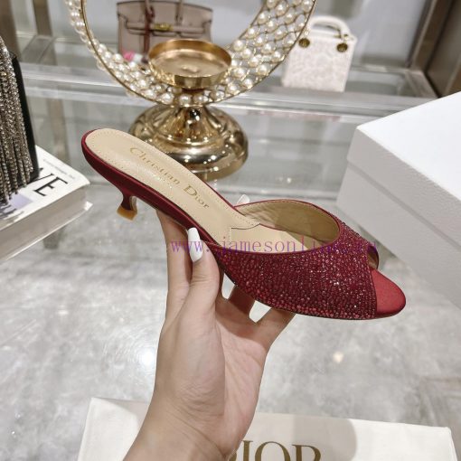 Top tierDior 2024 Spring/Summer New Fish Mouth Slippers Round Headed Mary Jane Heels Top in ezuyf8om - Image 6