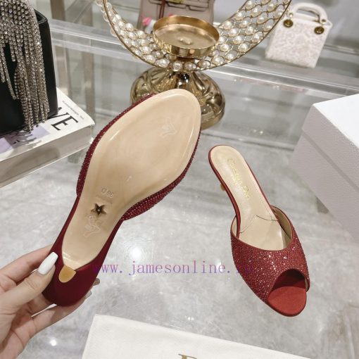 Top tierDior 2024 Spring/Summer New Fish Mouth Slippers Round Headed Mary Jane Heels Top in ezuyf8om - Image 8