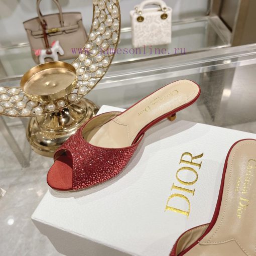 Top tierDior 2024 Spring/Summer New Fish Mouth Slippers Round Headed Mary Jane Heels Top in ezuyf8om - Image 9