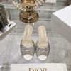 Top tierDior 2024 Spring/Summer New Fish Mouth Slippers Round Headed Mary Jane Heels Top in s4iaq64i