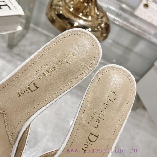 Top tierDior 2024 Spring/Summer New Fish Mouth Slippers Round Headed Mary Jane Heels Top in s4iaq64i - Image 8