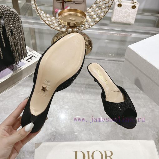 Top tierDior 2024 Spring/Summer New Fish Mouth Slippers Round Headed Mary Jane Heels Top in b3r78rm1 - Image 10