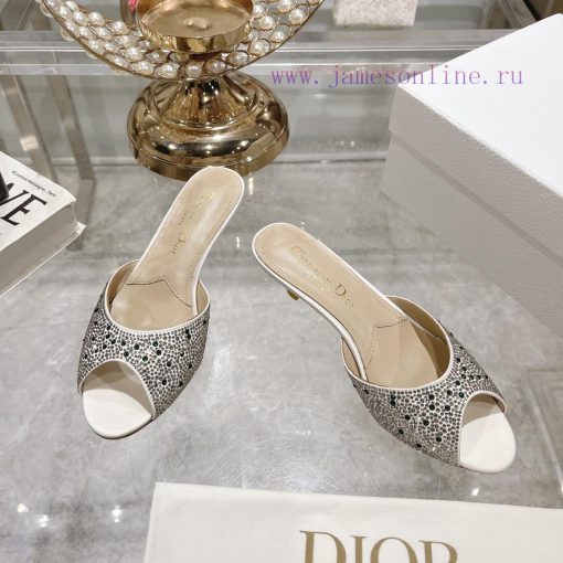Top tierDior 2024 Spring/Summer New Fish Mouth Slippers Round Headed Mary Jane Heels Top in bj3r3a6g - Image 3