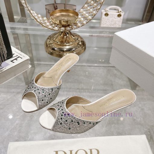 Top tierDior 2024 Spring/Summer New Fish Mouth Slippers Round Headed Mary Jane Heels Top in bj3r3a6g - Image 6
