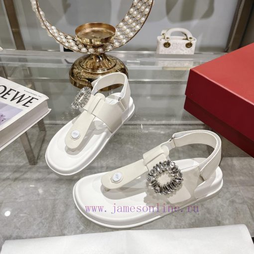 New flat bottom herringbone sandals with clipped toesFeaturing adjustable buckle straps emben8t6jgf2 - Image 5