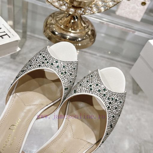 Top tierDior 2024 Spring/Summer New Fish Mouth Slippers Round Headed Mary Jane Heels Top in bj3r3a6g - Image 9