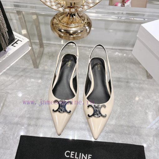 CELINE 2024 New Triumphal Arch Cat Heel Sandals Women's Metal Buckle Back Headless High Heely5b4ks6p - Image 2
