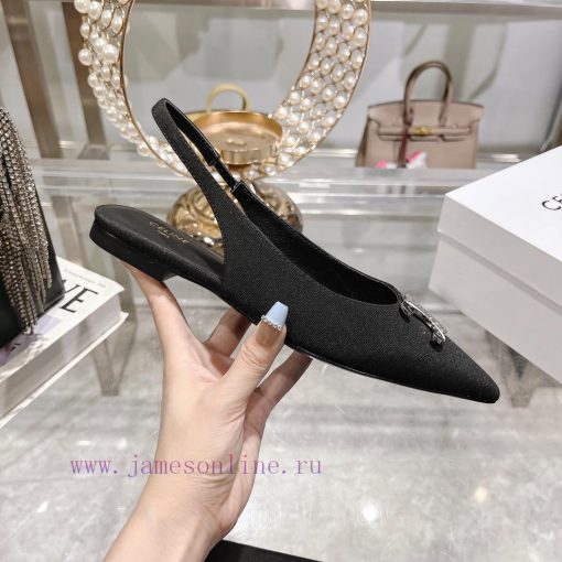 CELINE 2024 New Triumphal Arch Cat Heel Sandals Women's Metal Buckle Back Headless High Heelepf869sh - Image 6
