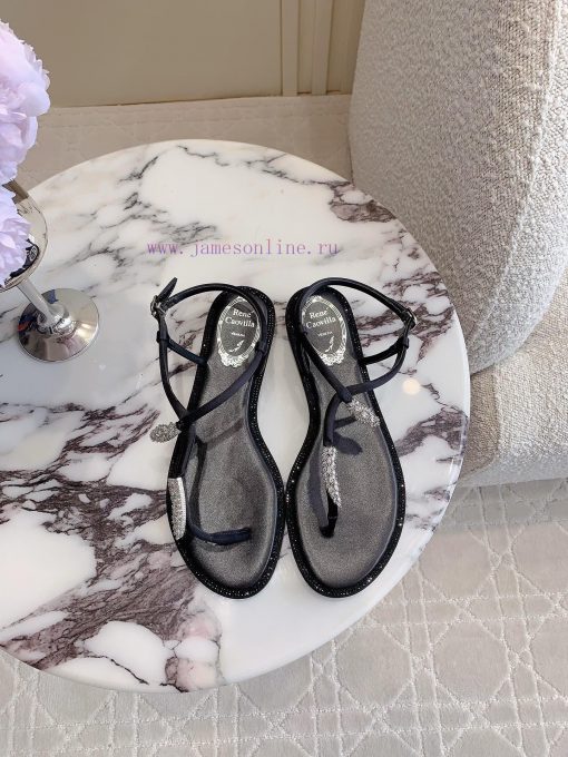 Ren * Caovell * Clamped Flat Sandals Original Mold, Diamond Buckle, Water Diamond Decorationp3xkt67v - Image 2