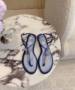 Ren * Caovell * Clamped Flat Sandals Original Mold, Diamond Buckle, Water Diamond Decorationd1h52tka
