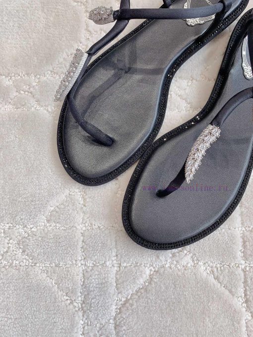 Ren * Caovell * Clamped Flat Sandals Original Mold, Diamond Buckle, Water Diamond Decorationp3xkt67v - Image 7