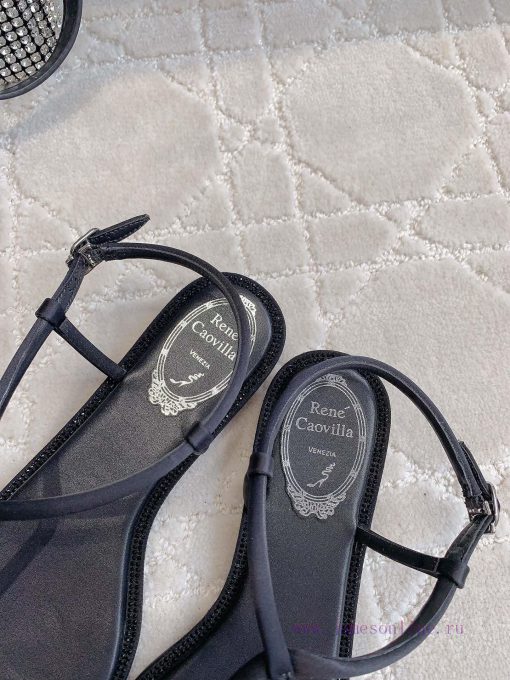 Ren * Caovell * Clamped Flat Sandals Original Mold, Diamond Buckle, Water Diamond Decorationp3xkt67v - Image 8