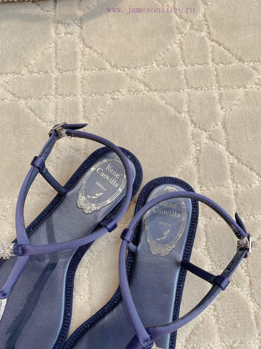 Ren * Caovell * Clamped Flat Sandals Original Mold, Diamond Buckle, Water Diamond Decorationd1h52tka - Image 8