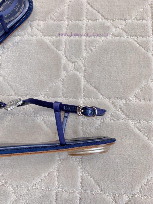 Ren * Caovell * Clamped Flat Sandals Original Mold, Diamond Buckle, Water Diamond Decorationd1h52tka - Image 9