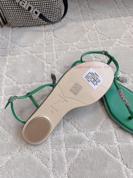 Ren * Caovell * Clamped Flat Sandals Original Mold, Diamond Buckle, Water Diamond Decorationj2fchqbf - Image 10