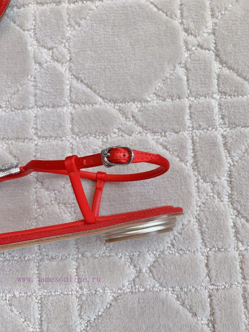 Ren * Caovell * Clamped Flat Sandals Original Mold, Diamond Buckle, Water Diamond Decorationlt9616gh - Image 9