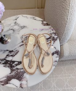 Ren * Caovell * Clamped Flat Sandals Original Mold, Diamond Buckle, Water Diamond Decoration8gqy3fcq