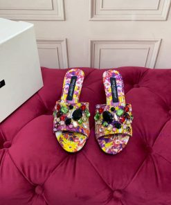 DOLCE&GABBANA 2024 New Diamond Shoes Precision Customized Launch Imported Painted Leather Su64lnydr4