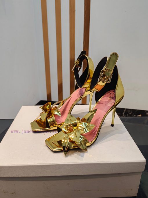 Out, Balmain 2024 Spring/Summer Fashion Show Center Control High Heel SandalsBrand Balmain 𝘽fpqzl0ai - Image 4