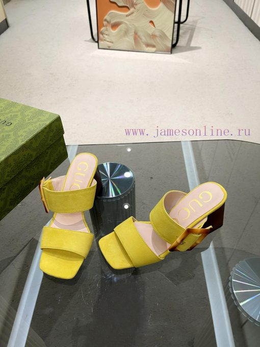 P, genuine leather outsoleGucclGucci's new bamboo buckle sandals The design is perfectly cra1gb4a9rf - Image 4