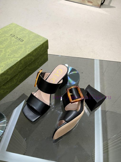 P, genuine leather outsoleGucclGucci's new bamboo buckle sandals The design is perfectly cravmd1bvmy - Image 3