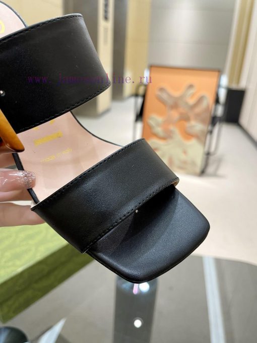 P, genuine leather outsoleGucclGucci's new bamboo buckle sandals The design is perfectly cravmd1bvmy - Image 10