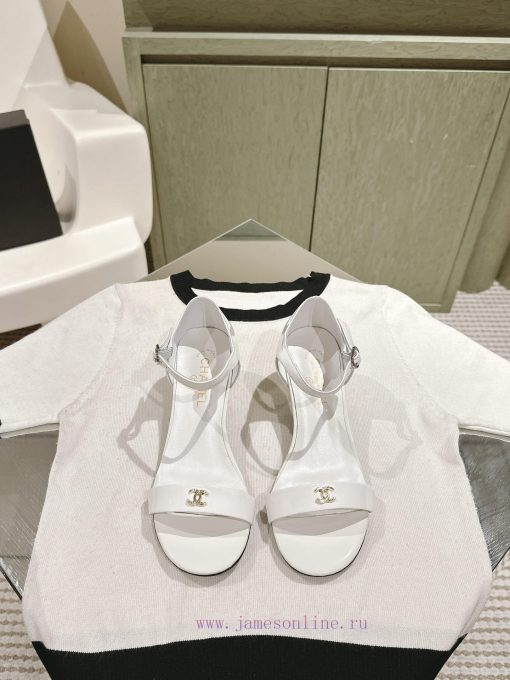 | ²⁰²4 𝐬𝐬  🤍🤎𝐂𝐡 * 𝐧𝐞𝐥 Chanel Hot selling Genuine Silk One Belt SandalsThe upper of the shapa9an6g