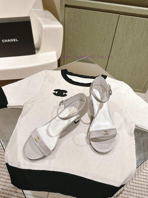 | ²⁰²4 𝐬𝐬  🤍🤎𝐂𝐡 * 𝐧𝐞𝐥 Chanel Hot selling Genuine Silk One Belt SandalsThe upper of the shsq4509s5 - Image 4