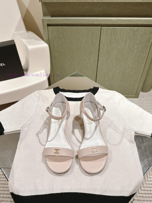 | ²⁰²4 𝐬𝐬  🤍🤎𝐂𝐡 * 𝐧𝐞𝐥 Chanel Hot selling Genuine Silk One Belt SandalsThe upper of the shl0nyy76t