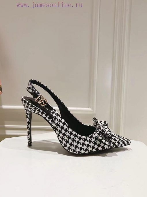 35-42 size genuine leather outsole, small square toe houndstooth fabric, single shoe sheepskumys962e