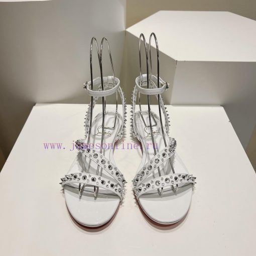Christian Louboutin CL diagonal strap rivet flat sandalsFull original one-to-one mold customfbdtuzi7