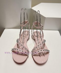 Christian Louboutin CL diagonal strap rivet flat sandalsFull original one-to-one mold custom4ca0n9np