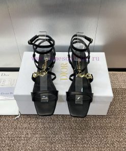 Dior DIOR 2024 Spring/Summer New High End Collection C'est Thick Heel Square Head Women's Shlmev5kz4