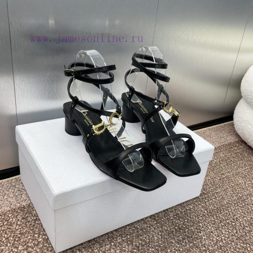 Dior DIOR 2024 Spring/Summer New High End Collection C'est Thick Heel Square Head Women's Shlmev5kz4 - Image 4