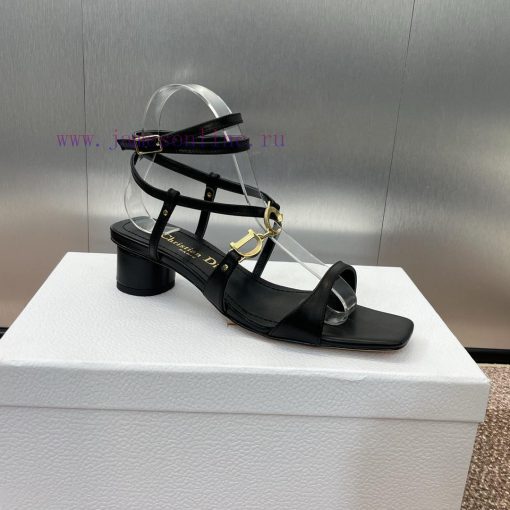 Dior DIOR 2024 Spring/Summer New High End Collection C'est Thick Heel Square Head Women's Shlmev5kz4 - Image 6