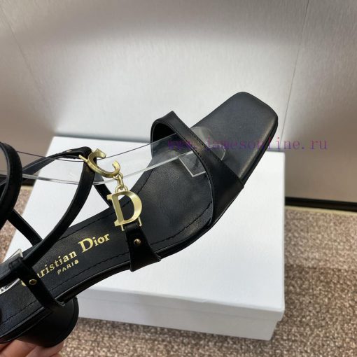 Dior DIOR 2024 Spring/Summer New High End Collection C'est Thick Heel Square Head Women's Shlmev5kz4 - Image 8