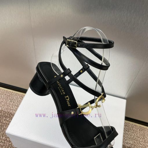 Dior DIOR 2024 Spring/Summer New High End Collection C'est Thick Heel Square Head Women's Shlmev5kz4 - Image 9