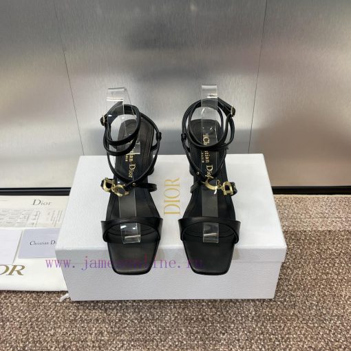 Dior DIOR 2024 Spring/Summer New High End Collection C'est Thick Heel Square Head Women's Shus25d7jz