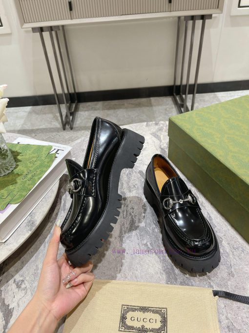 .gucc …i fw24 new arrival～G's classic thick soled height increasing loafers new productThe lm193c1b1 - Image 4