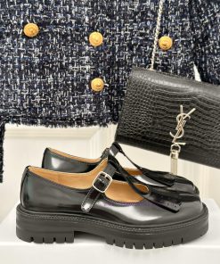 MaisonMargiela | MM6 MargielaVintage fringed Mary Jane shoes with split toe design~Pig trottna4rgrus