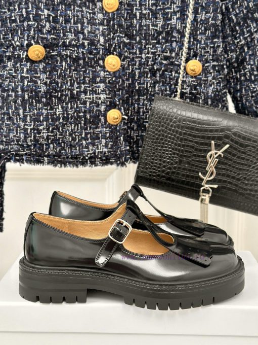 MaisonMargiela | MM6 MargielaVintage fringed Mary Jane shoes with split toe design~Pig trottna4rgrus