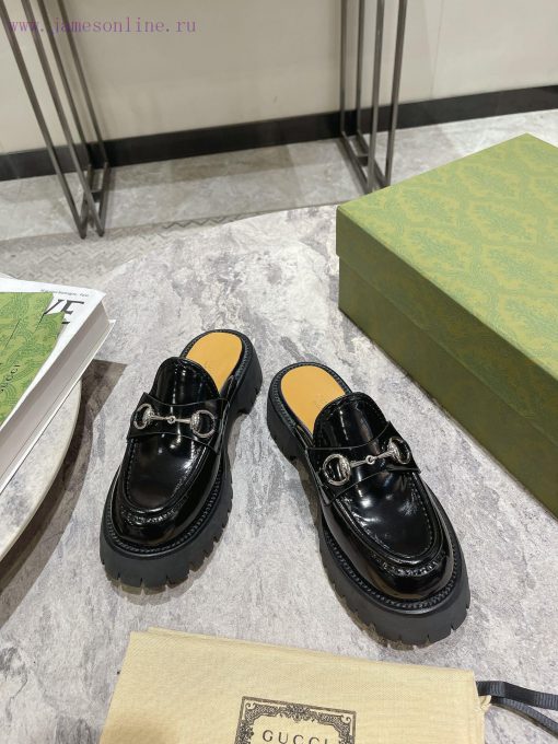 gucc …i fw24 new arrival～G Home Classic Thick Bottom Height Increasing Lefu Slippers New Prooymhv38f - Image 3