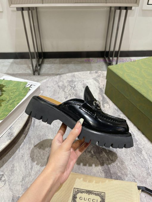 gucc …i fw24 new arrival～G Home Classic Thick Bottom Height Increasing Lefu Slippers New Prooymhv38f - Image 6