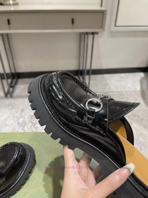 gucc …i fw24 new arrival～G Home Classic Thick Bottom Height Increasing Lefu Slippers New Prooymhv38f - Image 10