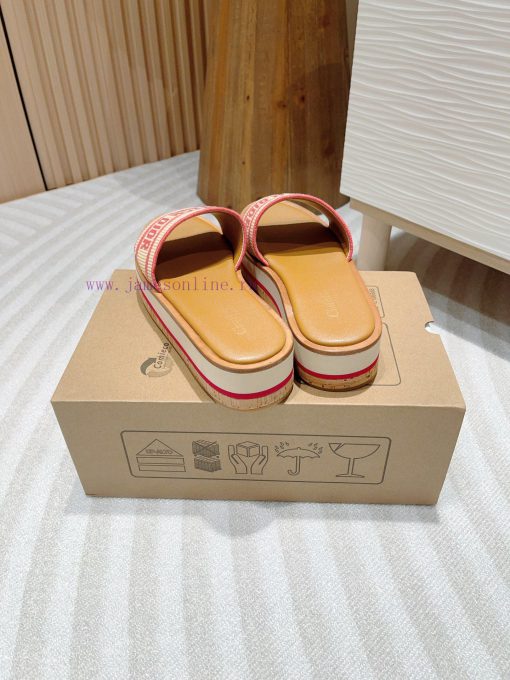 -24Ss new Dior Riviera Dway embroidered thick soled slippers in jelly colorThis Dway thick s9gtyaczc - Image 7