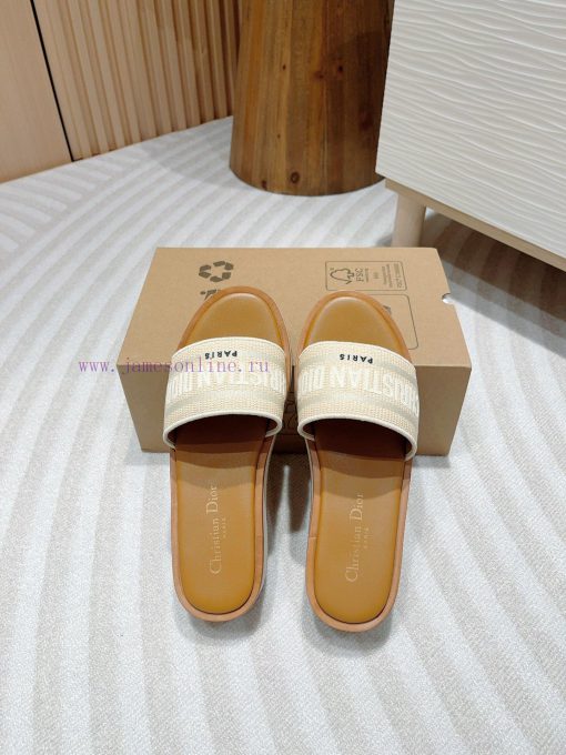 -24Ss new Dior Riviera Dway embroidered thick soled slippers in jelly colorThis Dway thick ssmbtya5n - Image 8