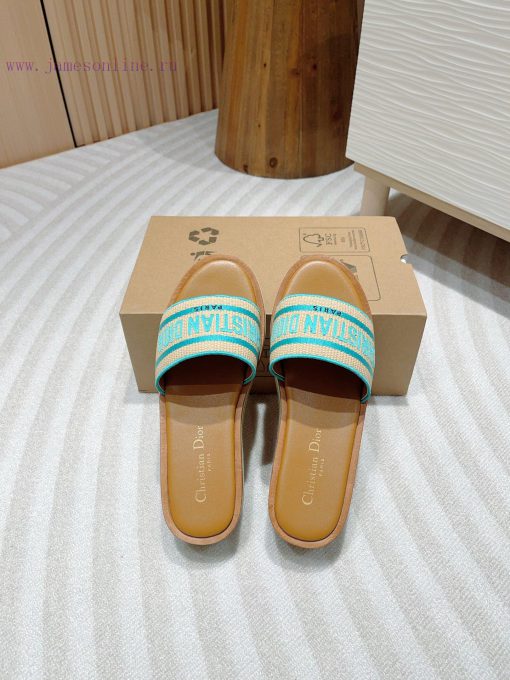 -24Ss new Dior Riviera Dway embroidered thick soled slippers in jelly colorThis Dway thick s2fd6nez5 - Image 8