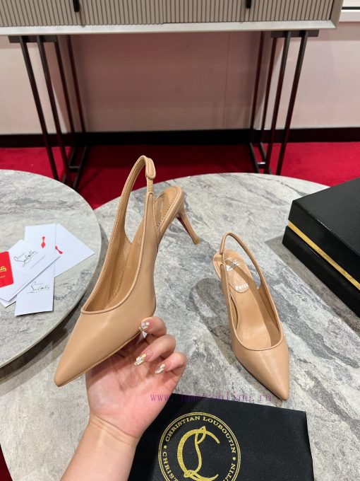 ∙ CL deduction with empty space ∙ ꫛꫀ w ︎ ️This high-heeled shoe is made of black calf leathextg3tc82 - Image 5