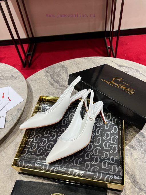 ∙ CL deduction with empty space ∙ ꫛꫀ w ︎ ️This high-heeled shoe is made of black calf leathepjir5qpg - Image 6